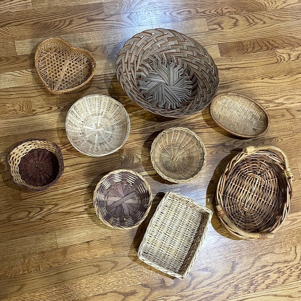 Lot of 9 baskets for basket wall - Picture 1 of 15